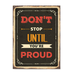 Ezposterprints - Dont Stop | Retro Metal Design Signs Posters