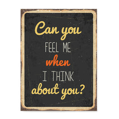Ezposterprints - Feel Me Black | Retro Metal Design Signs Posters