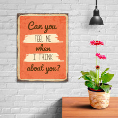 Ezposterprints - Feel Me Orange | Retro Metal Design Signs Posters - 12x16 ambiance display photo sample