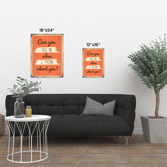 Ezposterprints - Feel Me Orange | Retro Metal Design Signs Posters ambiance display photo sample