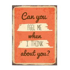 Ezposterprints - Feel Me Orange | Retro Metal Design Signs Posters