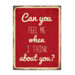 Ezposterprints - Feel Me Red | Retro Metal Design Signs Posters