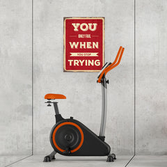 Ezposterprints - Keep Trying | Retro Metal Design Signs Posters - 18x24 ambiance display photo sample