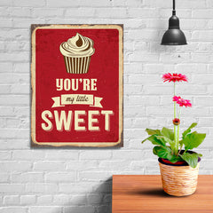 Ezposterprints - My Little Sweet | Retro Metal Design Signs Posters - 12x16 ambiance display photo sample