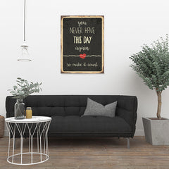 Ezposterprints - Never Have Again Black | Retro Metal Design Signs Posters - 24x32 ambiance display photo sample