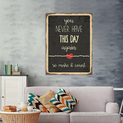 Ezposterprints - Never Have Again Black | Retro Metal Design Signs Posters - 36x48 ambiance display photo sample