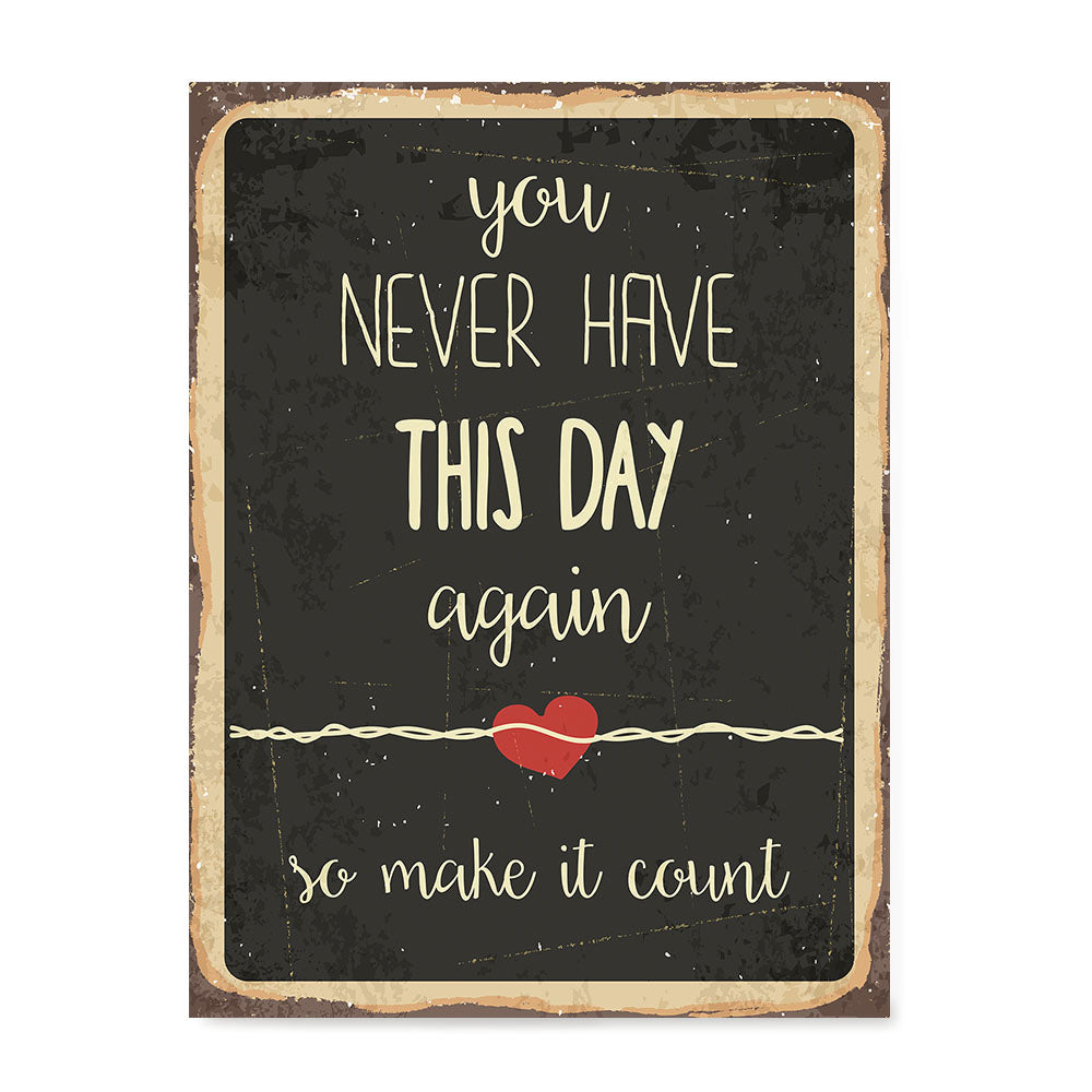 Ezposterprints - Never Have Again Black | Retro Metal Design Signs Posters