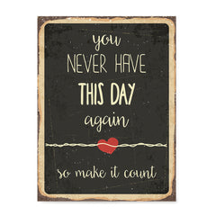 Ezposterprints - Never Have Again Black | Retro Metal Design Signs Posters