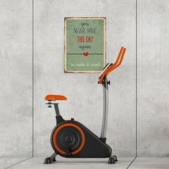 Ezposterprints - Never Have Again Green | Retro Metal Design Signs Posters - 18x24 ambiance display photo sample