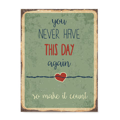 Ezposterprints - Never Have Again Green | Retro Metal Design Signs Posters