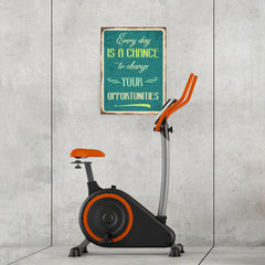 Ezposterprints - Opportunities Turquoise | Retro Metal Design Signs Posters - 18x24 ambiance display photo sample