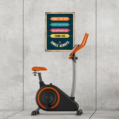 Ezposterprints - Smile Always | Retro Metal Design Signs Posters - 18x24 ambiance display photo sample