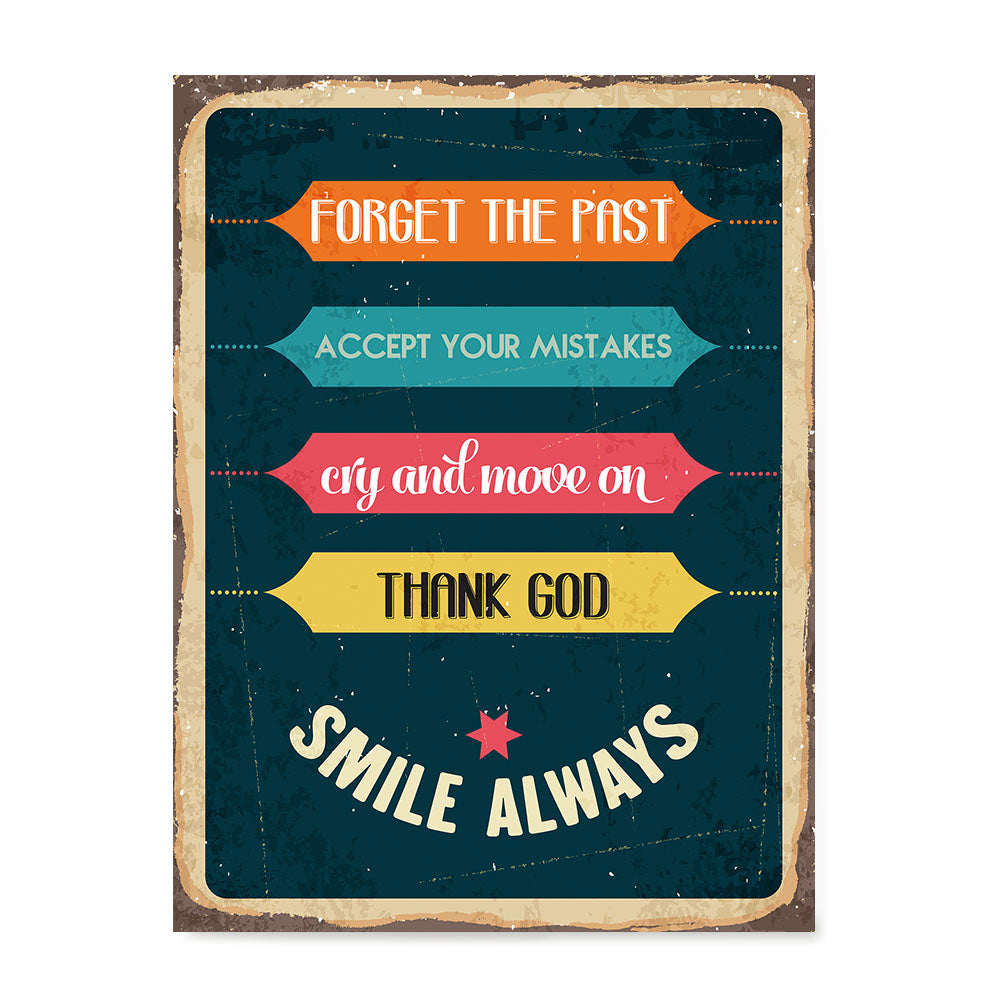 Ezposterprints - Smile Always | Retro Metal Design Signs Posters