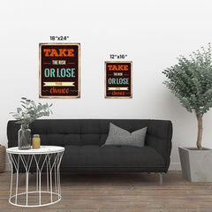 Ezposterprints - Take Risk | Retro Metal Design Signs Posters ambiance display photo sample