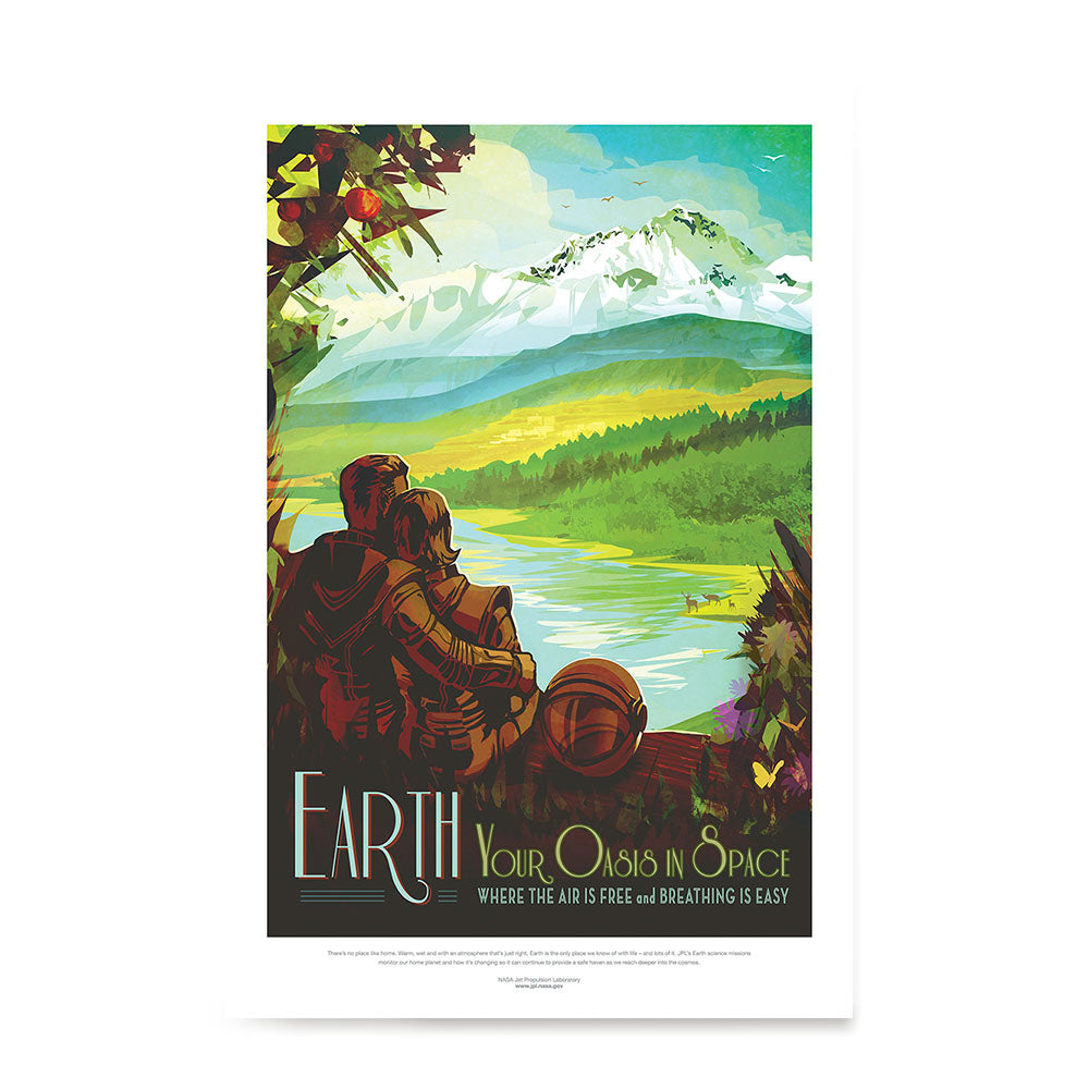 Ezposterprints - Earth - Your Oasis In Space Where The Air Is Free and Breathing Is Easy
