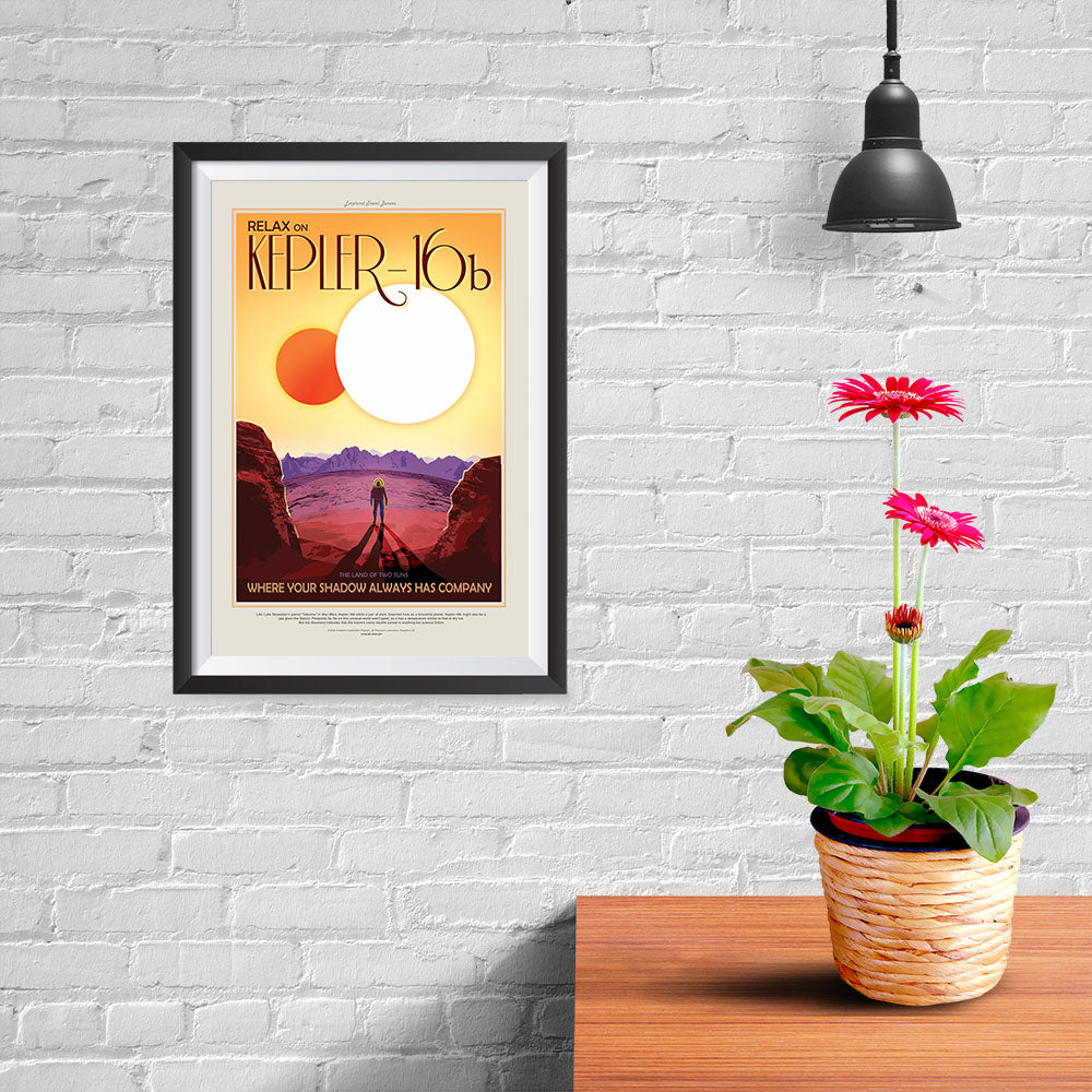 Ezposterprints - Kepler-16b - Where Your Shadow Always Has Company - 08x12 ambiance display photo sample