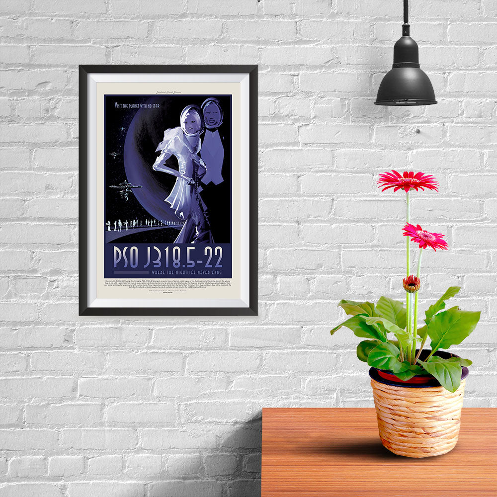 Ezposterprints - PSO J318.5-22 - The Planet With No Star Where the Nightlife Never Ends - 08x12 ambiance display photo sample