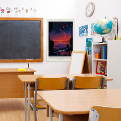 Ezposterprints - Planet hop from Trappist-1e Voted Best Hab Zone Vacation - 24x36 ambiance display photo sample