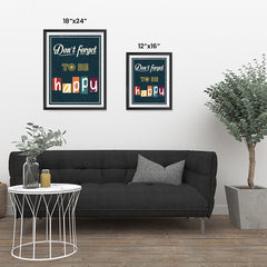 Ezposterprints - Don't Forget To Be Happy ambiance display photo sample