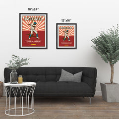 Ezposterprints - Player Red | Retro Sports Series BASEBALL Posters ambiance display photo sample