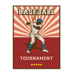 Ezposterprints - Player Red | Retro Sports Series BASEBALL Posters