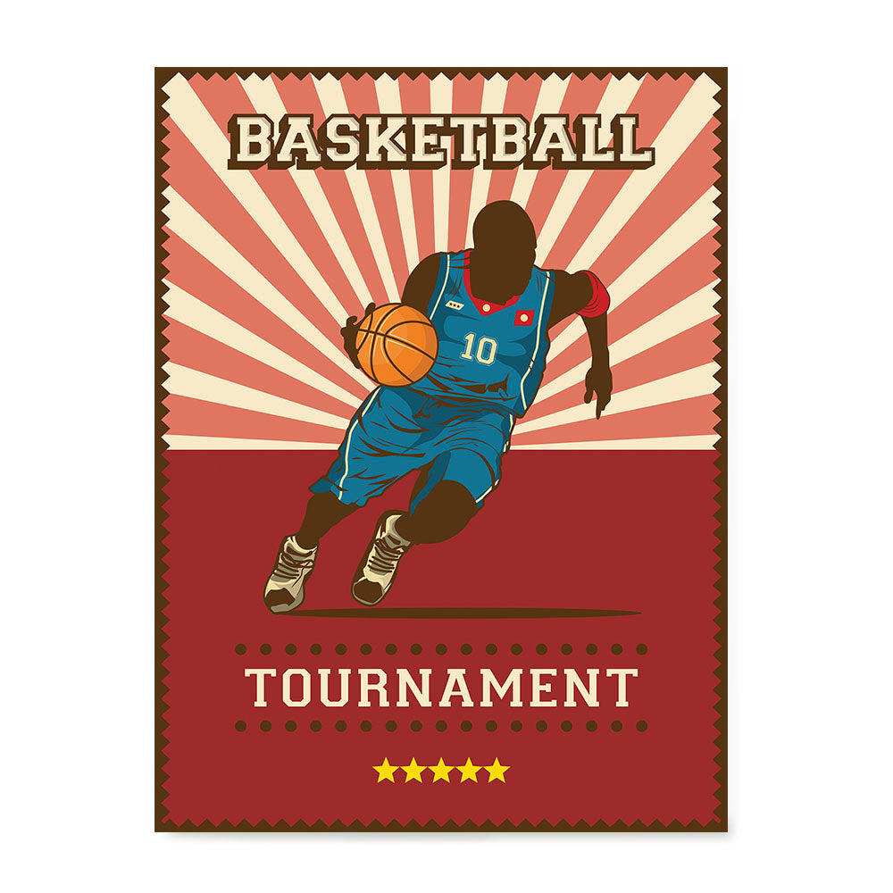 Ezposterprints - Player Red | Retro Sports Series BASKETBALL Posters