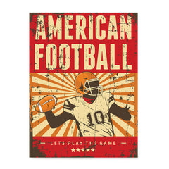 Ezposterprints - Player Red | Retro Sports Series FOOTBALL Posters