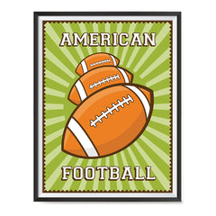 Ezposterprints - Three Balls | Retro Sports Series FOOTBALL Posters with frame photo sample
