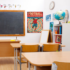 Ezposterprints - Player Blue Red | Retro Sports Series SOCCER Posters - 24x32 ambiance display photo sample
