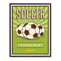 Ezposterprints - Three Balls | Retro Sports Series SOCCER Posters with frame photo sample