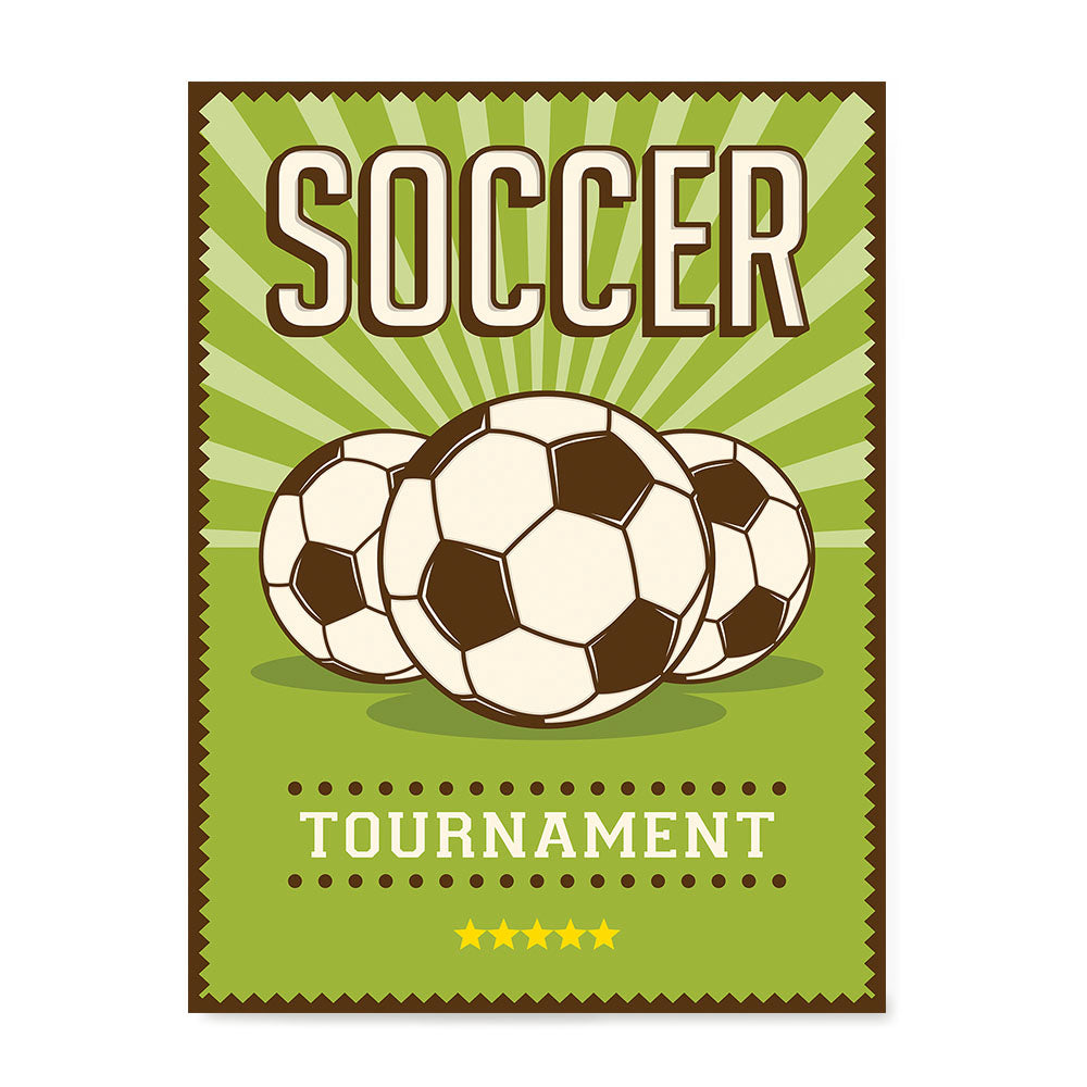 Ezposterprints - Three Balls | Retro Sports Series SOCCER Posters