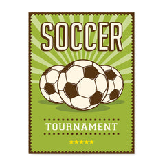 Ezposterprints - Three Balls | Retro Sports Series SOCCER Posters