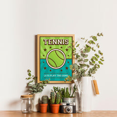 Ezposterprints - Big Ball | Retro Sports Series TENNIS Posters - 12x16 ambiance display photo sample