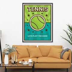Ezposterprints - Big Ball | Retro Sports Series TENNIS Posters - 36x48 ambiance display photo sample