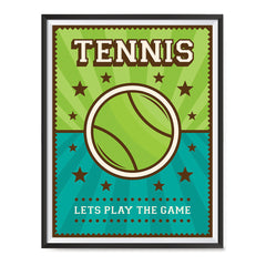 Ezposterprints - Big Ball | Retro Sports Series TENNIS Posters with frame photo sample
