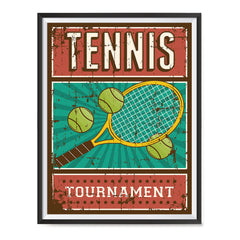 Ezposterprints - Rackets Balls | Retro Sports Series TENNIS Posters with frame photo sample