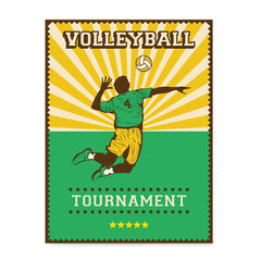 Ezposterprints - Player Green | Retro Sports Series VOLLEYBALL Posters