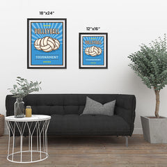 Ezposterprints - Three Balls | Retro Sports Series VOLLEYBALL Posters ambiance display photo sample