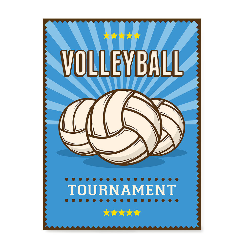 Ezposterprints - Three Balls | Retro Sports Series VOLLEYBALL Posters