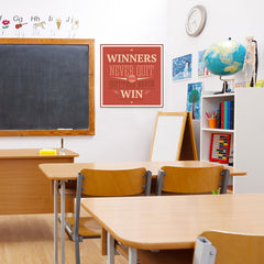 Ezposterprints - Winners Never Quit And Quitters Never Win - 24x24 ambiance display photo sample
