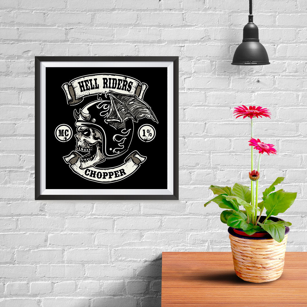 Ezposterprints - Hell Riders Skull Riders - 10x10 ambiance display photo sample