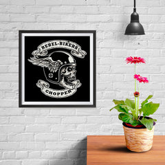 Ezposterprints - Rebel Bikers Skull Riders - 10x10 ambiance display photo sample