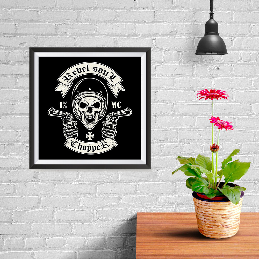 Ezposterprints - Rebel Soul Skull Riders - 10x10 ambiance display photo sample