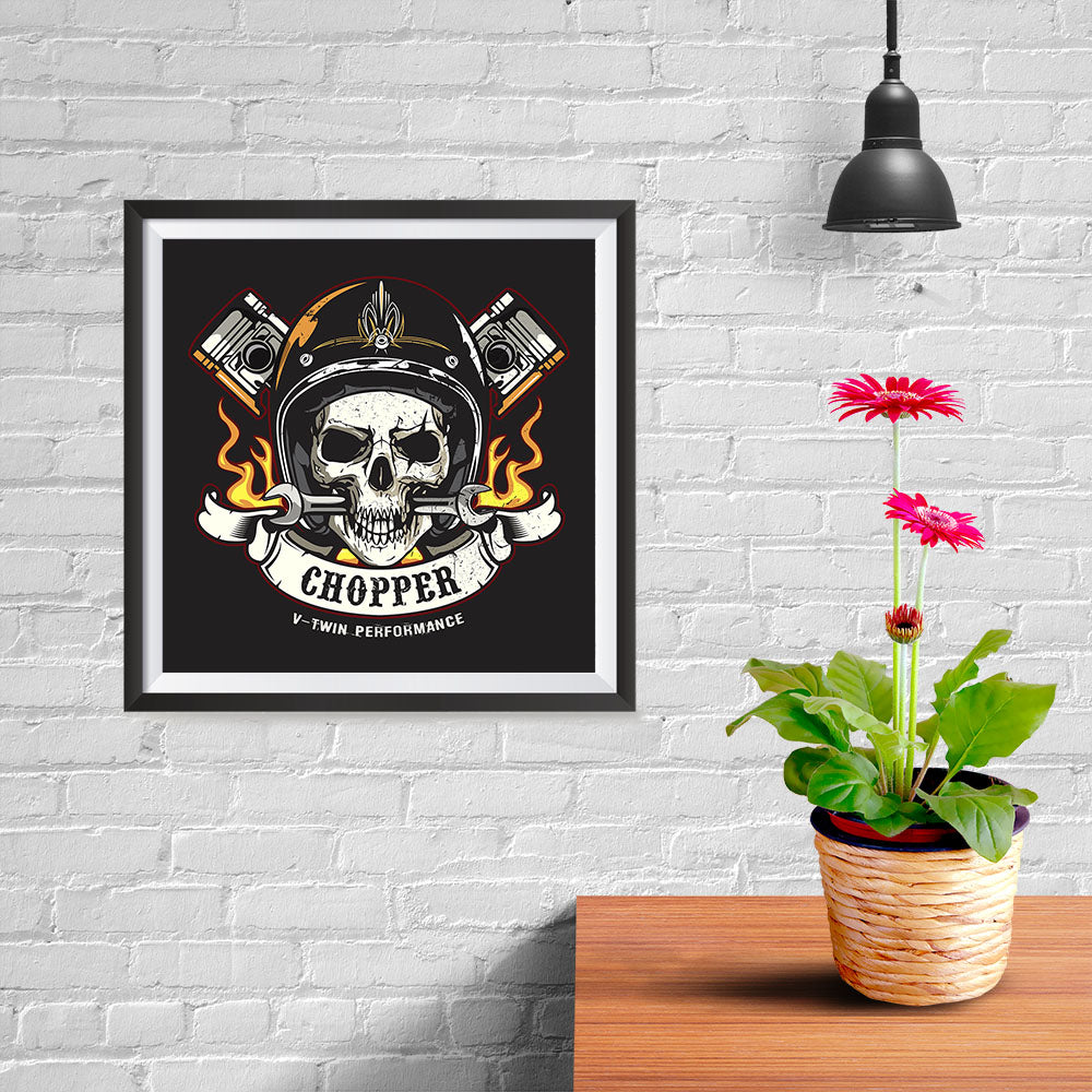 Ezposterprints - Twin Performance Skull Riders - 10x10 ambiance display photo sample