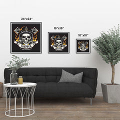 Ezposterprints - Twin Performance Skull Riders ambiance display photo sample