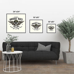 Ezposterprints - Vintage Race Skull Riders ambiance display photo sample