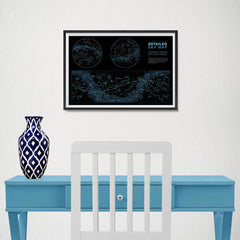 Ezposterprints - Detailed Sky Map Constellations With Star Names Poster - 18x12 ambiance display photo sample