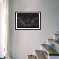 Ezposterprints - Equatorial Star Map - Black Poster - 24x16 ambiance display photo sample