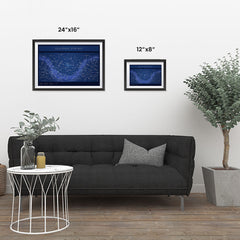 Ezposterprints - Equatorial Star Map - Blue Poster ambiance display photo sample