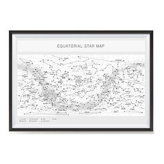 Ezposterprints - Equatorial Star Map - White Poster ambiance display photo sample